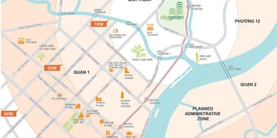Карта Тхань Бінь район